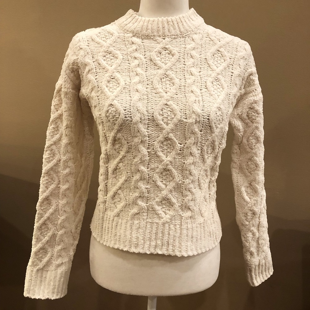 Poof apparel Off White Sweater, Size M